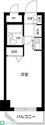 サンセール神楽坂 ワンルームの間取図画像