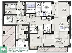 中野区中央2丁目マンション 2LDKの間取図画像