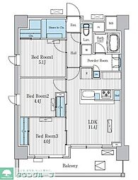 Terra蚕糸の森 3LDKの間取図画像