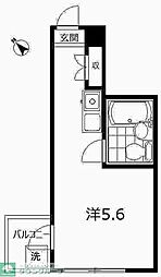 スカイコート新宿 ワンルームの間取図画像