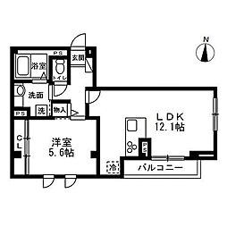 江東区大島7丁目マンション 1LDKの間取図画像