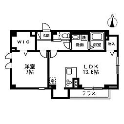 江東区大島7丁目マンション 1LDKの間取図画像
