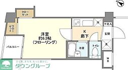ステージファースト用賀アジールコート 1Kの間取図画像