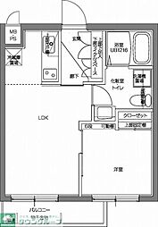 PatinaV代々木上原 1LDKの間取図画像