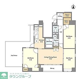 ラクラス新中野 3LDKの間取図画像