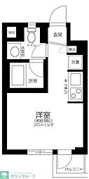 プレール・ドゥーク新宿御苑 ワンルームの間取図画像