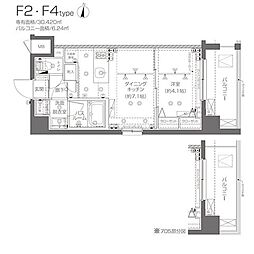ズーム新宿西落合 1DKの間取図画像