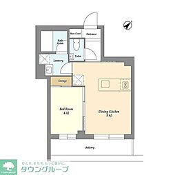 エルスタンザ代々木 1LDKの間取図画像
