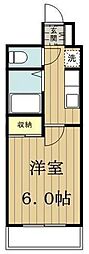 スカイコート早稲田壱番館 1Kの間取図画像