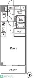 カスタリア代々木上原 ワンルームの間取図画像