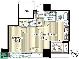富ヶ谷スプリングス 1LDKの間取図画像