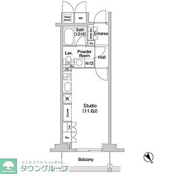 コンフォリア北参道 ワンルームの間取図画像