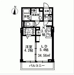 ジョイハウス 1LDKの間取図画像
