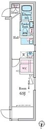 DUOMAISON笹塚 1Kの間取図画像