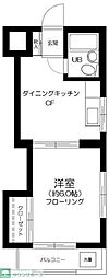 アレイム東北沢 1DKの間取図画像
