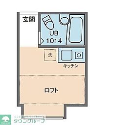 トレンドハウス ワンルームの間取図画像