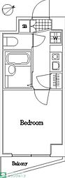 プレール代々木公園 1Kの間取図画像