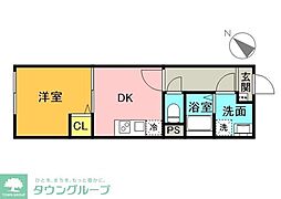 IMA HIGASHI-NAKANO 1DKの間取図画像