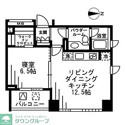 プライムアーバン四谷外苑東 1LDKの間取図画像