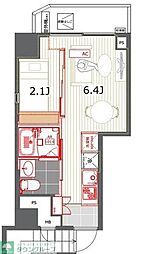 RESIDENCE西新宿SQUARE 1Kの間取図画像