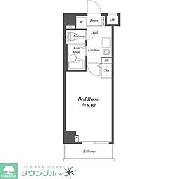 スペーシア飯田橋2 1Kの間取図画像