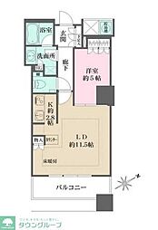 ザ・パークハウス西新宿タワー60 1LDKの間取図画像