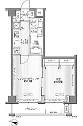 メゾンカルム西新宿 1LDKの間取図画像