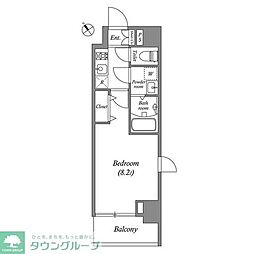 JR京浜東北・根岸線 田端駅 徒歩9分の賃貸マンション 5階1Kの間取り