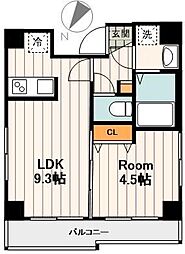 スカイヒルズ王子 1LDKの間取図画像