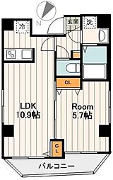 スカイヒルズ王子 1LDKの間取図画像