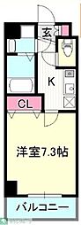 ルネッサ王子 1Kの間取図画像