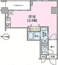 ロイジェント板橋本町 ワンルームの間取図画像