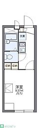 レオパレスグレイスパティオ 1Kの間取図画像