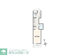 MELLAS川口 1Kの間取図画像