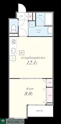 ville neuve 1LDKの間取図画像