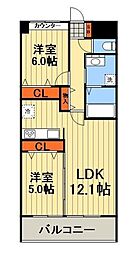 SANITASWARABI 2LDKの間取図画像