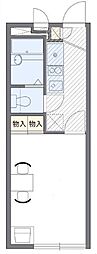 レオパレスエスタ2 1Kの間取図画像