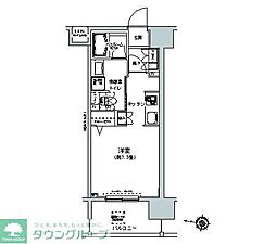 パークキューブ板橋本町 1Kの間取図画像