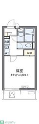 クレイノワコウサンハイツ蕨 1Kの間取図画像