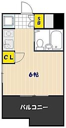 スカイコート西川口5 ワンルームの間取図画像