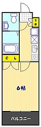 ドゥーエ川口 1Kの間取図画像