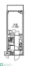 S-RESIDENCEkitatoda 1LDKの間取図画像