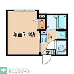アマネセレーノ 1Kの間取図画像