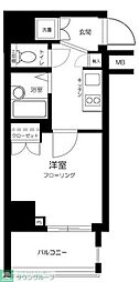 スパシエエル・ヴィエント・アース板橋タワー 1Kの間取図画像
