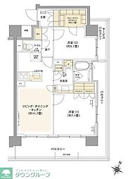 コムレジ赤羽 2LDKの間取図画像