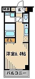 パルメゾン見次公園 1Kの間取図画像