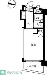 スカイコート西川口2 ワンルームの間取図画像