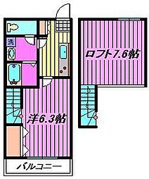 DuoCourt西川口 1Kの間取図画像