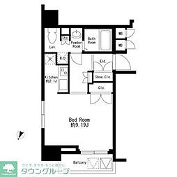 ハウス桃李 1Kの間取図画像
