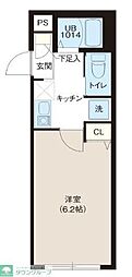 REPUREHASUNERESIDENCE2 1Kの間取図画像